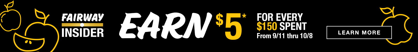 Learn how to earn $5 for every $150 spent as an Insider